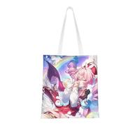 40.6 X 38.0 cm Canvas Totes Hand Shopping Bag With Honkai Star Rail All Role's Print Impression For Daily Shopping Shoulder Bag