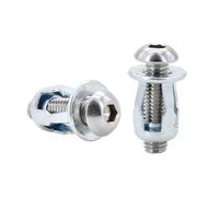 40/60 pezzi a forma di petalo in metallo rivetto dado espansione bullone dadi M4 M5 M6 morsetto pannello serratura rivetti targa auto(Hex Round(Silver),M4x20(60Pcs))