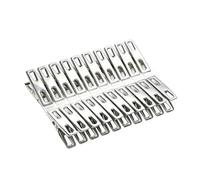 40/60 pz Mollette In Acciaio Inox 4.5 cm Pinze Linea di Lavaggio Appendere Spilli Antivento In Metallo Tenuta per Calze e Piccoli Articoli(60Pcs)
