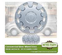 40.6cm Lucido Argento Deep Dish Furgone Copricerchi per Opel Vans Copri Mozzo