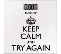 40.821 Bilancia Pesapersone Keep Calm, Bilancia Digitale, Ultrasottile, Batteria