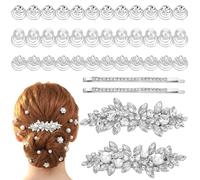 40 accessori per capelli da sposa, accessori per capelli da donna, fermagli per capelli con strass, accessori per capelli per spose e damigelle d'onore