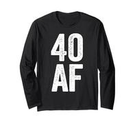 40 AF Camicia Uomo Donna 40° Compleanno Maglia a Manica