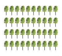 40 alberi modello per treno ferrovia Diorama Wargame scenario scala 1:100 verde plastica canfora stile decorazione kit con 3,5 cm di altezza per layout di costruzione e progetti di miglioramento