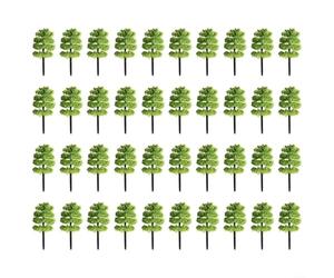 40 alberi modello per treno ferrovia Diorama Wargame scenario scala 1:100 verde plastica canfora stile decorazione kit con 3,5 cm di altezza per layout di costruzione e progetti di miglioramento