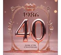 40 Ans de Brillance - Livre d’Or D'anniversaire Rose Gold Chic & Pailleté