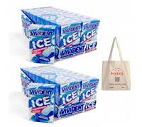 40 ASTUCCI GOMME DA MASTICARE VIVIDENT ICE PEPPERMINT 27 GR ISTANT FRESH+JOYTALY BAG