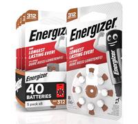 40 Batterie Acustiche Energizer per Apparecchi Acustici Misura 312 Marrone