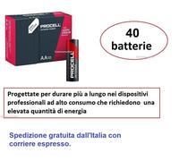 Duracell Batterie Alcaline PROCELL Stilo AA 1,5V LR06 - Conf. 10 pezzi