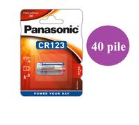 40 BATTERIE CR123 3V LITIO PANASONIC DL123 CR17345 K123 123 ALLARME SIRENA DRONE
