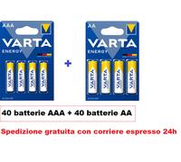 40 battrie AAA + 40 batterie AA VARTA Energy