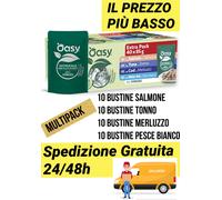 40 bustine Oasy filettini in salsa per gatti sterilizzati vari gusti pesce