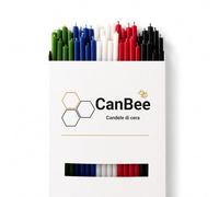 40 Candele Sottili Multicolore in Cera d’Api Naturale 21 cm x 6,5 mm - Lunga Durata, Combustione Pulita Senza Fumo - Ideali per Rituali, Meditazione e Yoga - CanBee