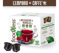 40 Capsule FOODNESS Tisana MELOGRANO e MIRTILLO Compatibili Nescafe Dolce Gusto