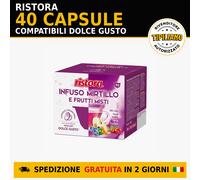 40 Capsule Infuso Mirtillo e Frutti Misti Ristora Dolce Gusto