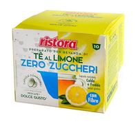 40 Capsule Ristora Compatibili con le Macchine ad uso domestico Nescafè®* Dolce Gusto®* 40 Tè The al limone zero zuccheri Senza Glutine e Senza Zuccheri Aggiunti
