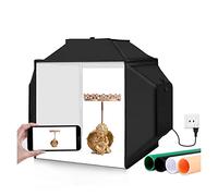 40 centimetri Pieghevole 72W 5500K Studio Shooting Tenda Soft Box Fotografia Kit di Illuminazione Con 4 Colori Fondali LED Photo LightBox Per la fotografia in studio