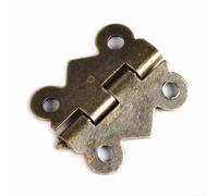 40 cerniere a farfalla antiche in bronzo con incisione per progetti di lavorazione del legno in miniatura, scatole di gioielli e stanze delle bambole