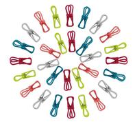 40 clip per alimenti - Clip per alimenti rivestite in acciaio e PVC per conservare alimenti, clip per sigillare il sacchetto, clip multifunzione per alimenti (colori andom)