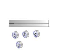 40 CM 50 CM 60 CM 75 CM 100 CM Presa elettrica per binario da ufficio intelligente montata, presa scorrevole a parete di estensione per cucina,Silver-60CM