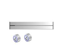 40 CM 50 CM 60 CM 75 CM 100 CM Presa elettrica per binario da ufficio intelligente montata, presa scorrevole a parete di estensione per cucina,Silver-40CM