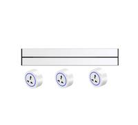 40 CM 50 CM 60 CM 75 CM 100 CM Presa elettrica per binario da ufficio intelligente montata, presa scorrevole a parete di estensione per cucina,White-50CM
