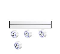 40 CM 50 CM 60 CM 75 CM 100 CM Presa elettrica per binario da ufficio intelligente montata, presa scorrevole a parete di estensione per cucina,White-60CM