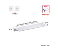 (40 cm - carico 5 kg) Accessorio da bagno multiuso a un livello, in alluminio, bianco 200-500 mm, da