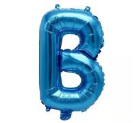 40 cm, palloncino a forma di lettera in pellicola, per matrimonio, felice, compleanno, feste, colore blu