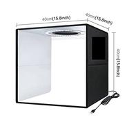 40 cm portatile 3200K-6500K anello LED USB foto illuminazione desktop tiro tenda Studio Box con 12 fondali a colori Lightbox Per la fotografia in studio(40cm studio box)