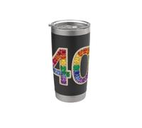 40° compleanno ragazza gioielli gemme gemme partito donne quaranta Bicchiere termico in acciaio inox doppia parete