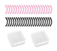 40 Cuscinetti Di Sostituzione Del Bigodino Per Ciglia, Elastico E Durevole, Classico Ricarica Del Bigodino Per Ciglia, Accessori Per La Sostituzione Degli Strumenti Di Bellezza, Rosa E Nero.