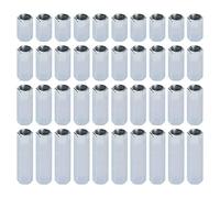 40 dadi esagonali a gambo lungo, M8, dadi esagonali, M8, dadi esagonali, dadi esagonali, in acciaio al carbonio, dado esagonale galvanizzato per attrezzature da ufficio