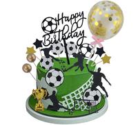 40 decorazioni per torte da calcio, decorazione per compleanno, per bambini, per feste di calcio