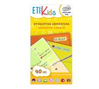 40 Etichette Adesive Personalizzabili Laminate con Icone di Favole per Bambini, Multiuso per Quaderni e Libri, Resistenti all'Acqua e Graffi - Colore: Funny Conti, Dimensioni: 30x19 mm
