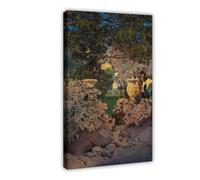 40+ famose stampe di Maxfield Parrish The Oaks, il giardino degli anni e altre poesie poster per l'estetica della stanza, poster artistico da parete su tela e cornice