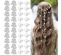 40 fermagli per capelli con strass e piccole perle, piccoli fiori eleganti, accessori decorativi per capelli per donne e ragazze, per matrimoni, feste, uso quotidiano