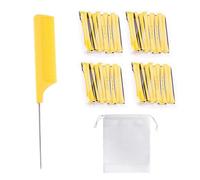 40 Ferri Arricciacapelli, 1 Pettine Giallo, 1 Custodia, Ferro Arricciacapelli, Ferro Arricciacapelli, Pettine Arricciacapelli Soffice, Rullo Per Permanente, Asta Flessibile Gigante