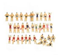 40 figure di persone in scala 1:75 HO, modello dipinto per decorazione scena marina, accessori per modellismo ferroviario e diorami