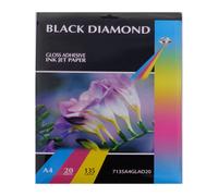 40 Fogli Carta Glossy Autoadesiva Nera A4 135gsm