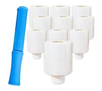 40 fogli estensibili mini trasparenti 100 mm 150 m 20 my incl. set rullo manuale