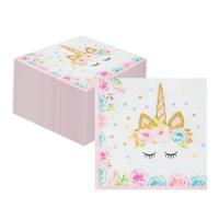 40 Fogli Tovaglioli a Forma di Unicorno, Tovaglioli di Carta A Forma di Unicorni Confezione, Tovaglioli Compleanno, Decorazione Della Tavola Per Feste di, Decorazione a Tema Unicorno