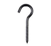 40 ganci a vite, colore nero, 50 mm, con una capacità di carico di 14 - 23 kg, ganci da soffitto in acciaio inox, ganci per viti, ganci per piante, tende da sole, luci