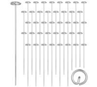 40 graffette per paesaggi da 20,3 cm, 8 gauge, picchetti da giardino zincati per paesaggistica e zolla, perni antiruggine a forma di G per barriera contro le erbacce