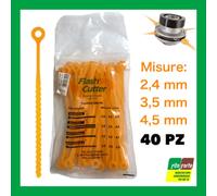 40 LAMELLE DECESPUGLIATORE BACCHETTE FILO FLASH CUTTER MONOSEGA 2,4 3,5 4,5 MM
