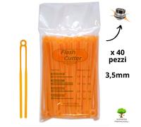 40 LAMELLE DUALFLY 3,5mm PER TESTINA FLASH CUTTER RICAMBIO DECESPUGLIATORE