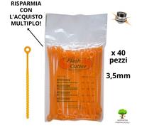 40 LAMELLE MONOELICA 3,5mm PER TESTINA FLASH CUTTER RICAMBIO DECESPUGLIATORE