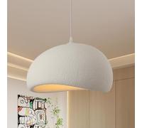 40 Lampada a sospensione moderna da cm per sala pranzo E27, lampadario conchiglia bianco, lampada soffitto Wabi-Sabi, stile giapponese apparecchio di illuminazione forma nido d'uccello isola cucina