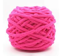 40 m di filato per lavori a maglia per maglioni, morbido filo di cotone, per sciarpe, cappelli, cuscini, bambole, fai da te, nero/bianco/giallo (rosso rosa, 100 g)