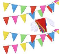 40 Metri 80 Triangle Flags Bunting Bandierine Banner multicolore per matrimonio Festa di compleanno Giardino Apertura del marchio Decorazioni per la casa